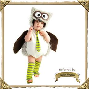 Owl Infant or Toddler Costume. Comes in sizes for 6/12 months, 12/18 months, or 18 months/2T.