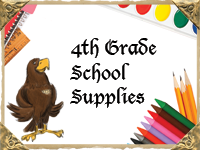 4th Grade – Back to School List!